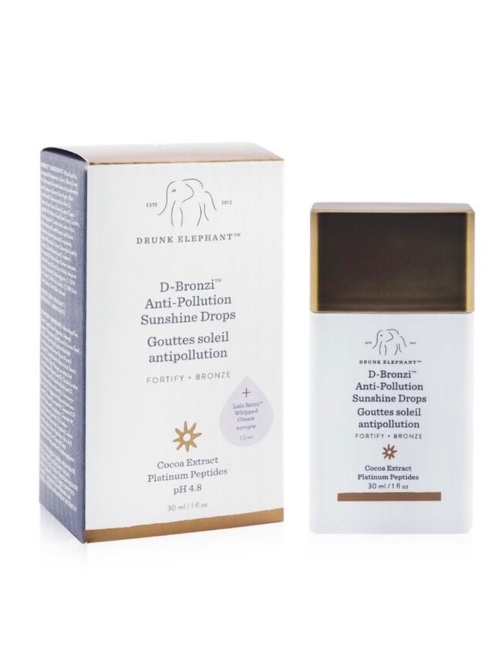 NIB Drunk Elephant D-Bronzi Anti-Pollution Sunshine Drops 1 fl. oz.
